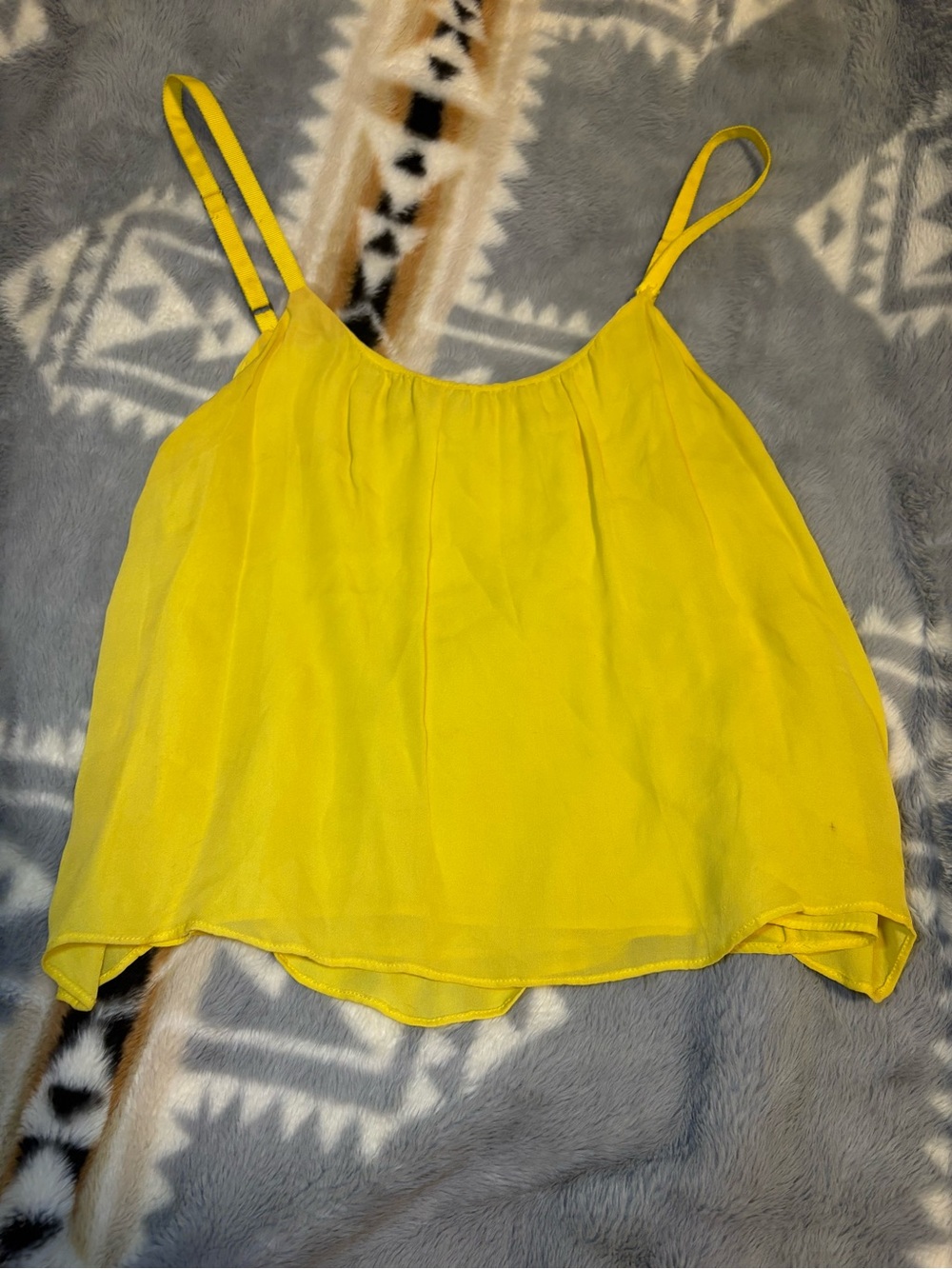 Alice + Olivia Bright Yellow Spaghetti Strap Camisole